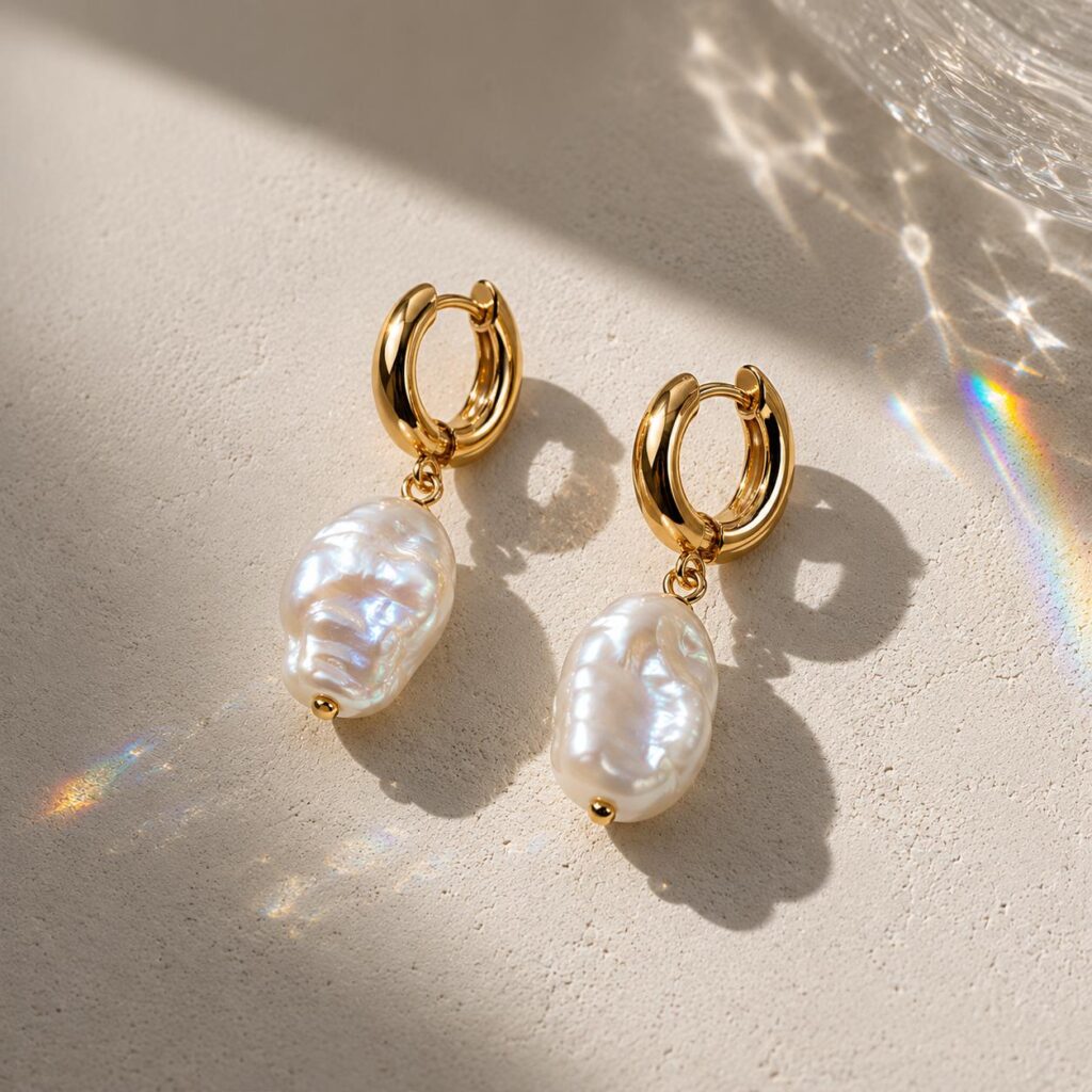 PRISMÉ baroque freshwater pearl drop earrings