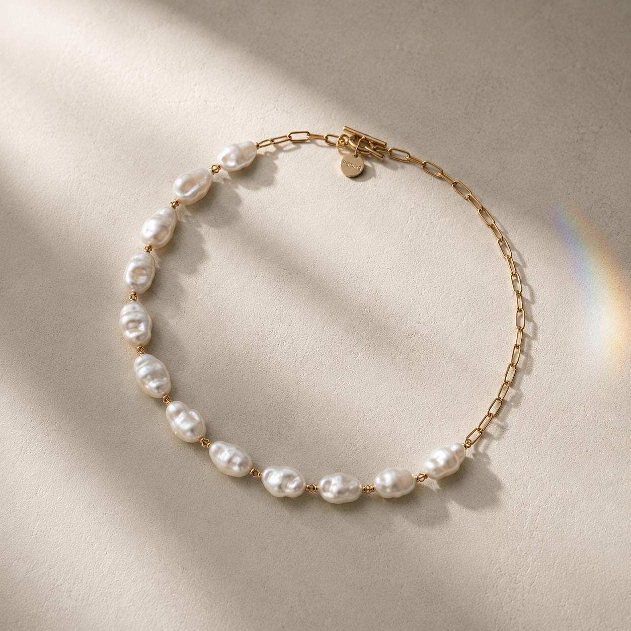 PRISMÉ Shanxiahu baroque freshwater pearl necklace